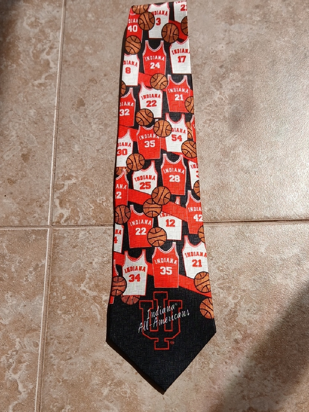 🏀Vintage Limited Edition Indiana Hoosiers Basketball Fan Gear Jersey Motif Tie